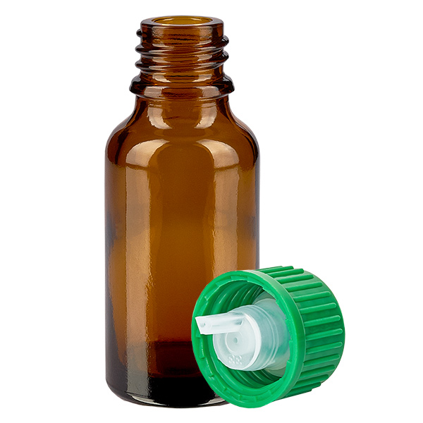 20ml Flacon compte-goutte 0.8mm vert STD BrownLine UT18/20