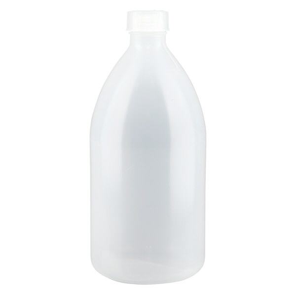 Flacon 1000 ml à col étroit, avec bouchon
