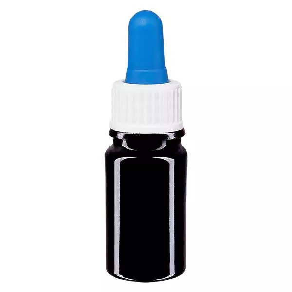 Flacon à pharmacie violet 5ml pipette blanc/bleu standard Flacon à pharmacie violet 5ml pipette blanc/bleu standard