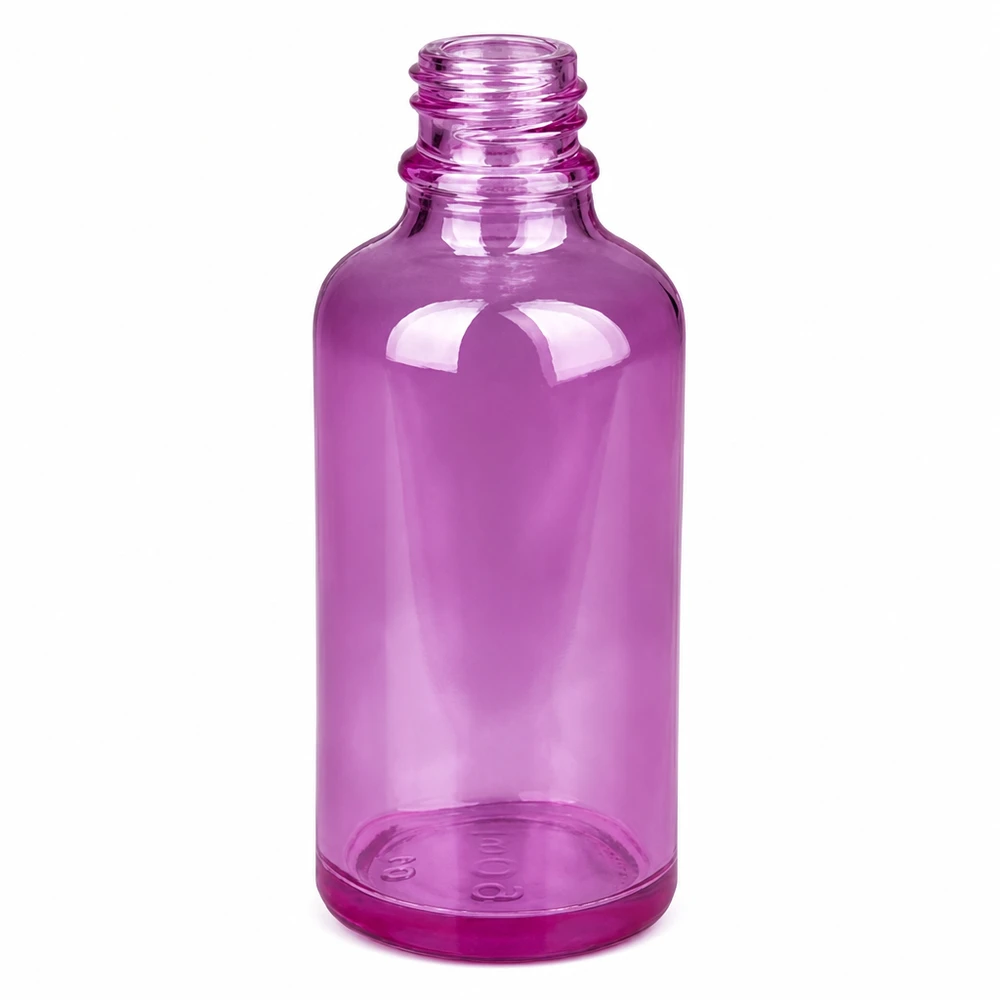 Flacon 50ml bouchon à vis 11mm alu-argent standard PurpleLine.UT18/50 Flacon compact de 50 ml en Purple Light avec protection UV pour les substances sensibles à la lumière