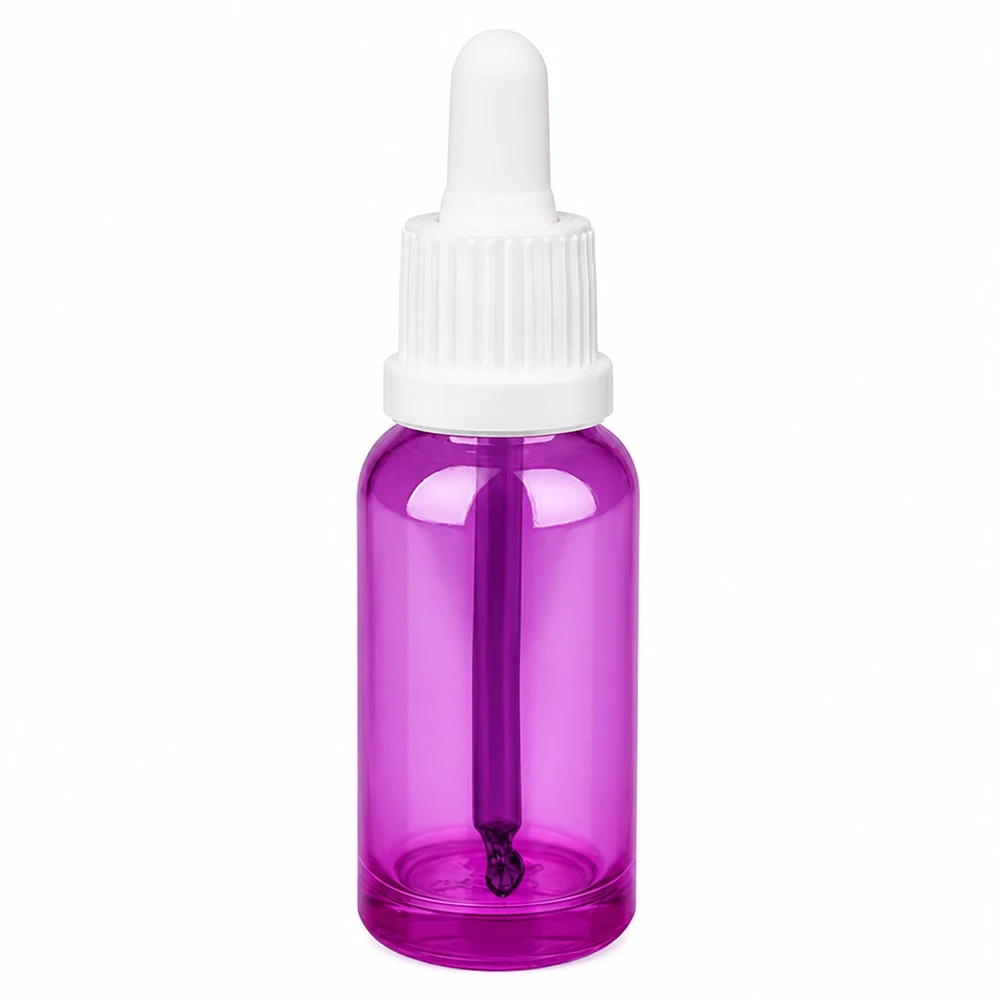 Flacon pipette 20ml blanc originalité bouchon à vis PurpleLine UT18/20 Flacon pipette compact de 20 ml en matériau de haute qualité au design Purple Line