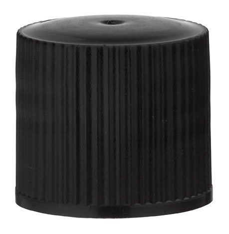 Bouchon à visser 16,8x17,2mm, filetage GL18, PE-noir avec joint