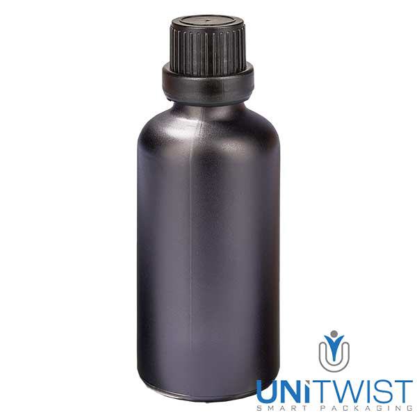 50ml flacon compte-gouttes 2mm fermeture d'inviolabilité BlackLine UT18/50 50ml flacon compte-gouttes 2mm fermeture d'inviolabilité BlackLine UT18/50