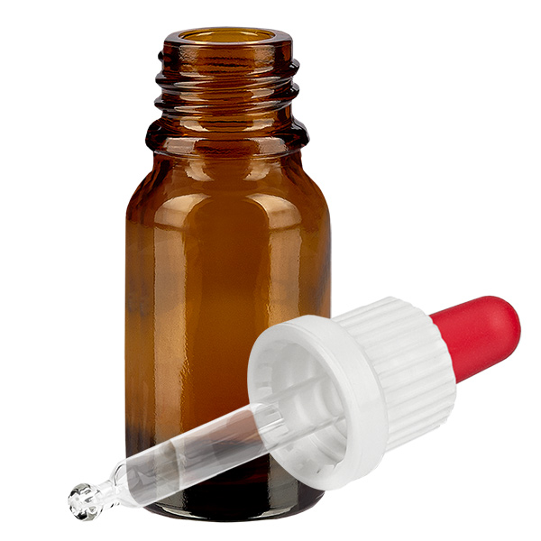 10ml flacon à pipette blanc/rouge OV BrownLine UT18/10