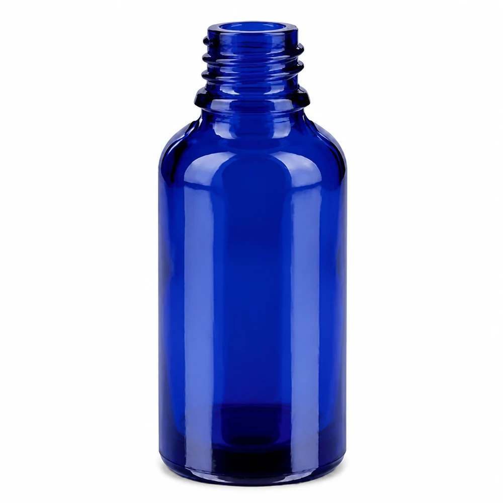 Flacon 30ml 11mm SV blanc OV BlueLine UT18/30 Flacon en verre bleu de 30 ml de haute qualité avec système de fermeture précis de 11 mm