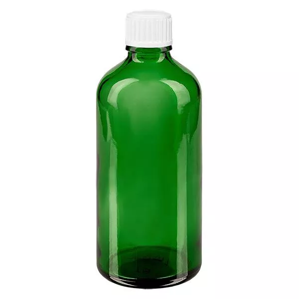 Flacon à pharmacie vert 100ml vaporisateur nasal blanc standard