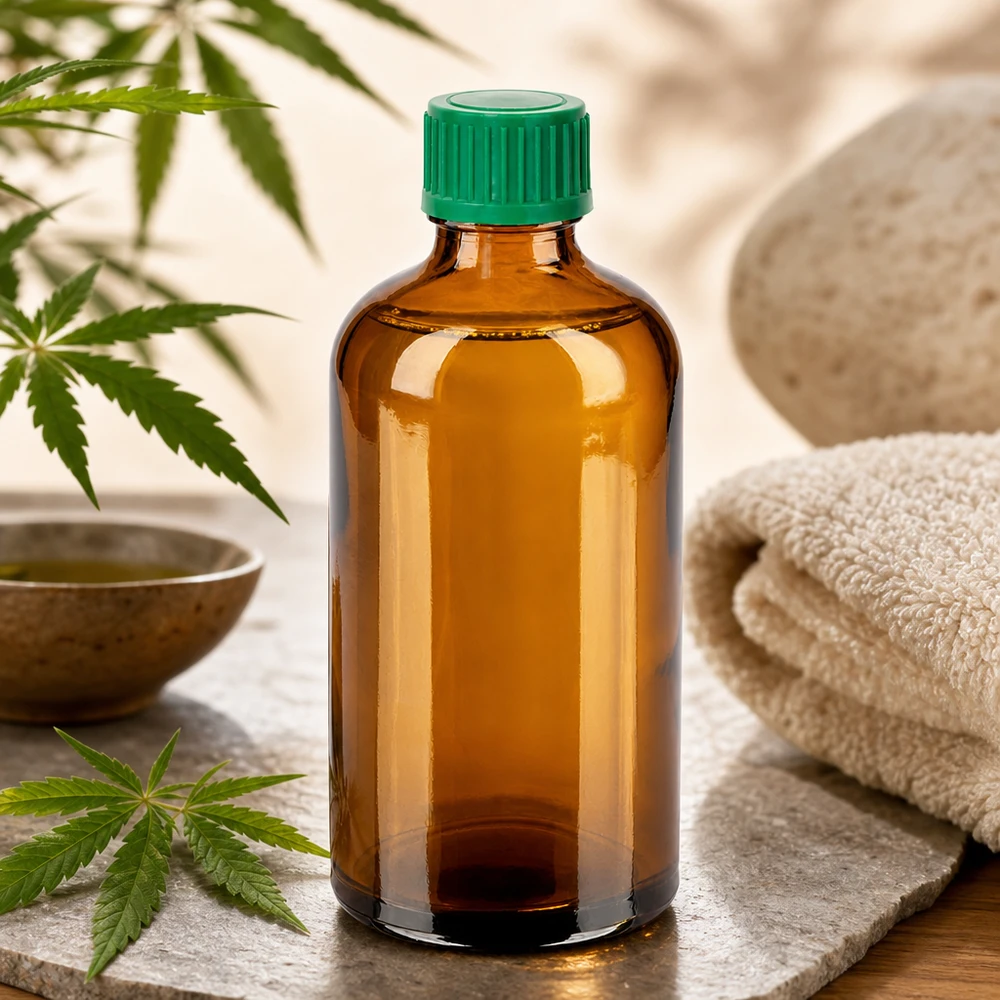 Flacon 100ml 11mm SV vert OV BrownLine UT18/100 Bouteille en verre de 100 ml de qualité pharmaceutique pour les huiles naturelles et les teintures.