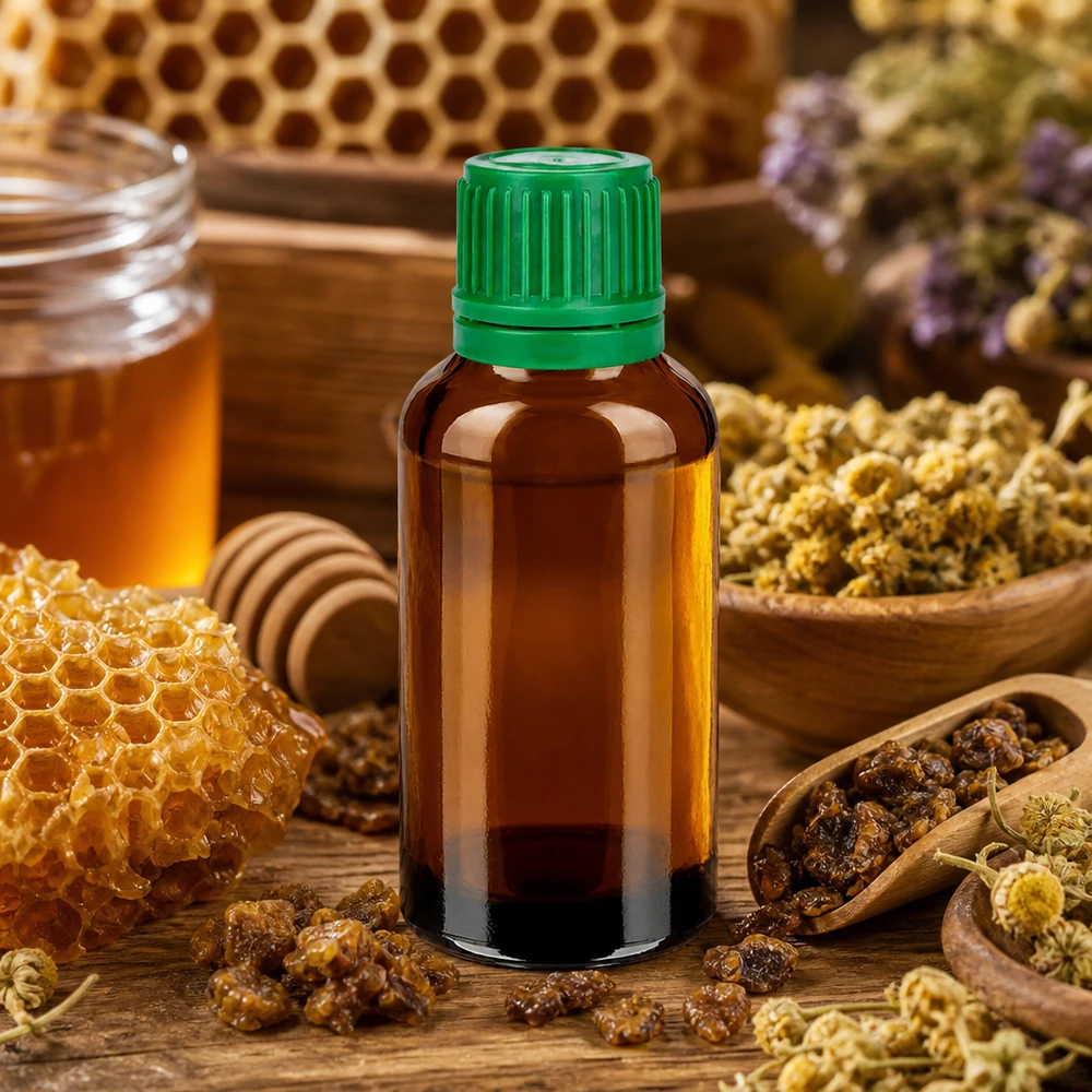 Flacon 30ml 11mm SV vert OV BrownLine UT18/30 Bouteille de stockage pratique de 30 ml en verre foncé, idéale pour les essences d'herbes et les remèdes.