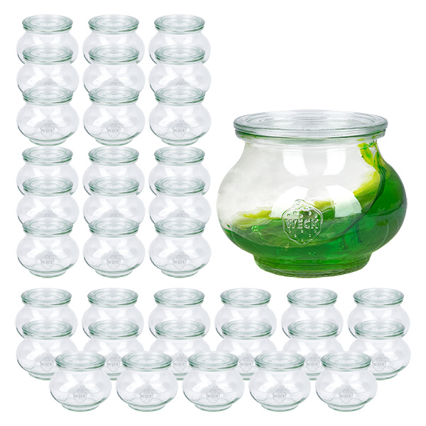 36 pots Weck 220ml verres à bijoux, 1/4L verres renversés