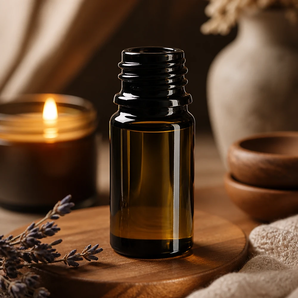 Flacon en verre violet 5 ml DIN18 (verre Miron) Flacon compte-gouttes Orion compact 5ml en verre Miron - idéal pour l'aromathérapie et le bien-être
