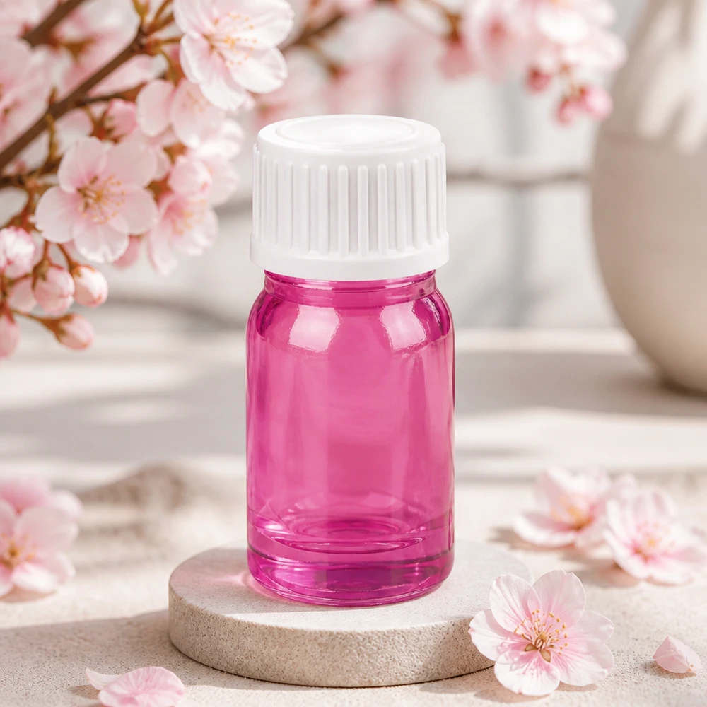 Flacon compte-gouttes 5ml 0.9mm blanc standard PurpleLine UT18/5 Flacon compte-gouttes 5ml forme ronde transparent violet 0.9mm ouverture pour aromathérapie PurpleLine UT18/5