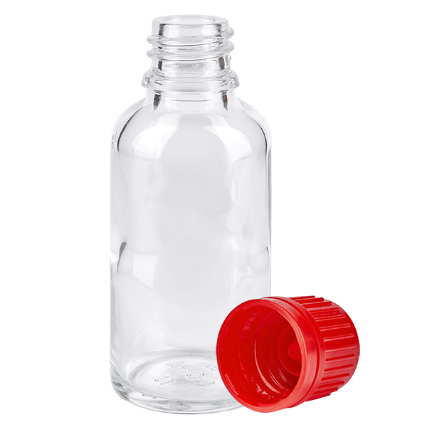 Flacon 30ml 11mm SV rouge OV ClearLine UT18/30 Flacon 30ml 11mm SV rouge OV ClearLine UT18/30