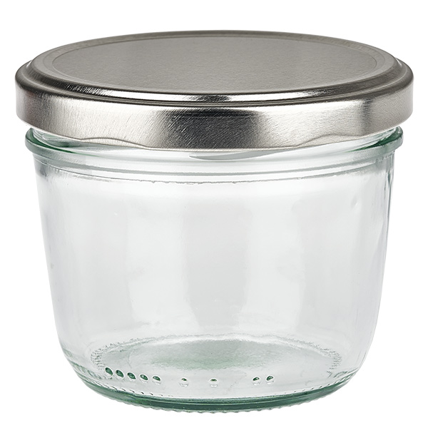 230ml Verre conique avec couvercle BasicSeal argent UNiTWIST