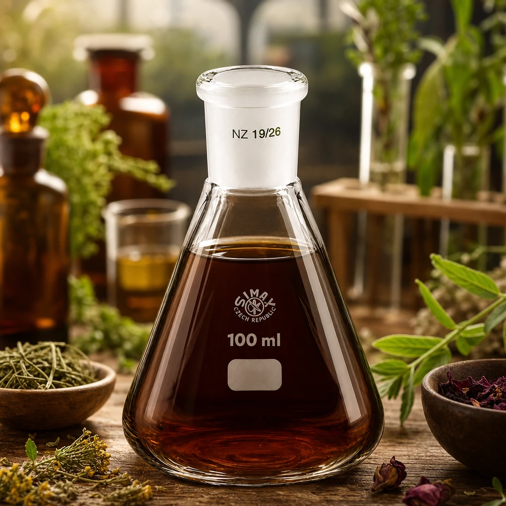 Erlenmeyer 100 ml col étroit, verre borosilicate à rodage normalisé 19/26 Erlenmeyer 100 ml col étroit, verre borosilicate à rodage normalisé 19/26