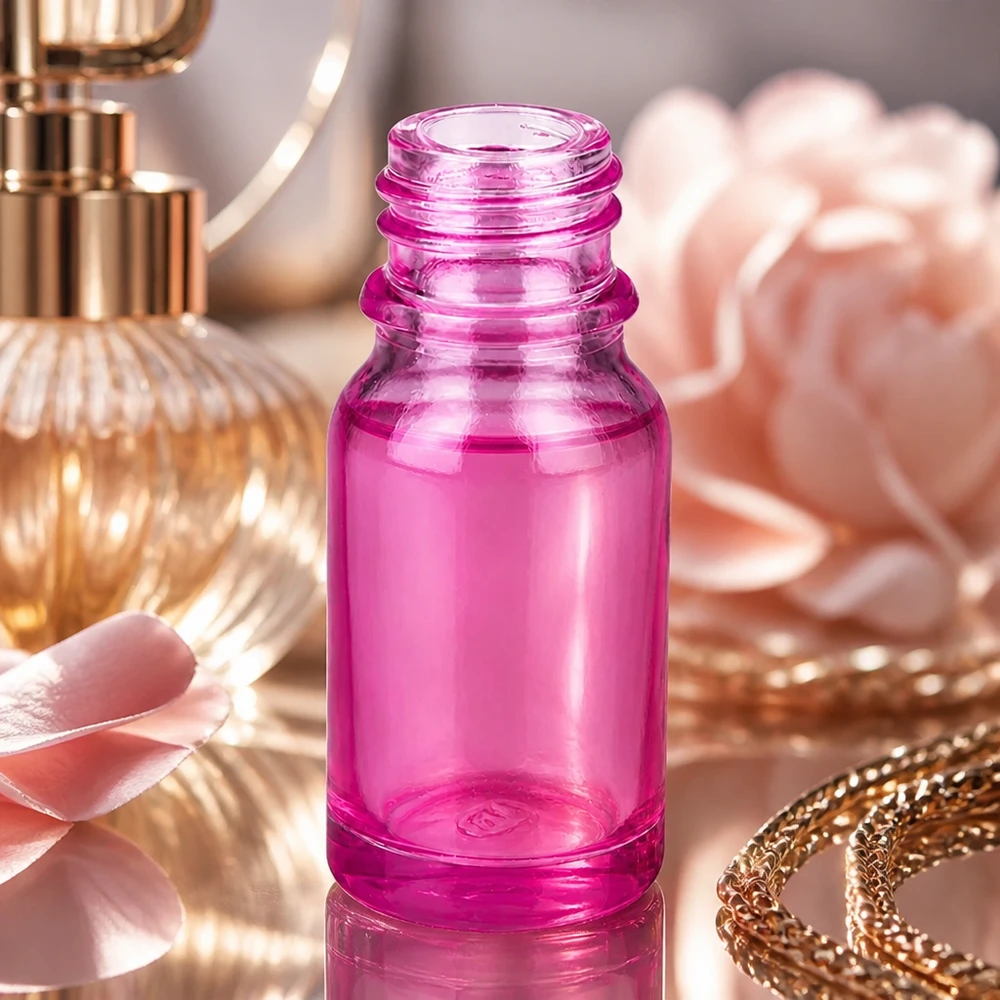 Bouteille à pharmacie de 10ml PurpleLine UT18/10 UNiTWIST Bouteille de pharmacie rose de 10 ml PurpleLine UT18/10 UNiTWIST avec forme cylindrique pour un dosage précis