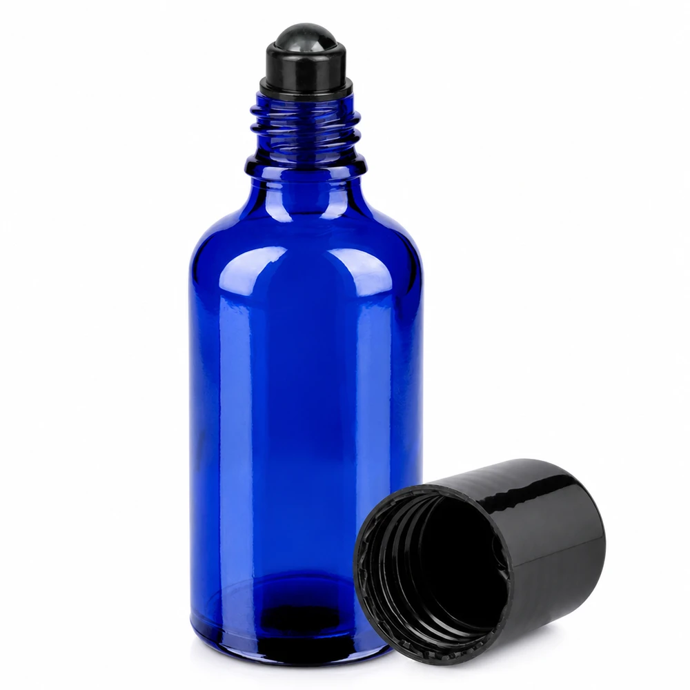 Flacon Roll-On 50ml noir STD BlueLine UT18/50 STD BlueLine UT18/50 Flacon roll-on 50ml bleu cobalt idéal pour le parfum et l'aromathérapie