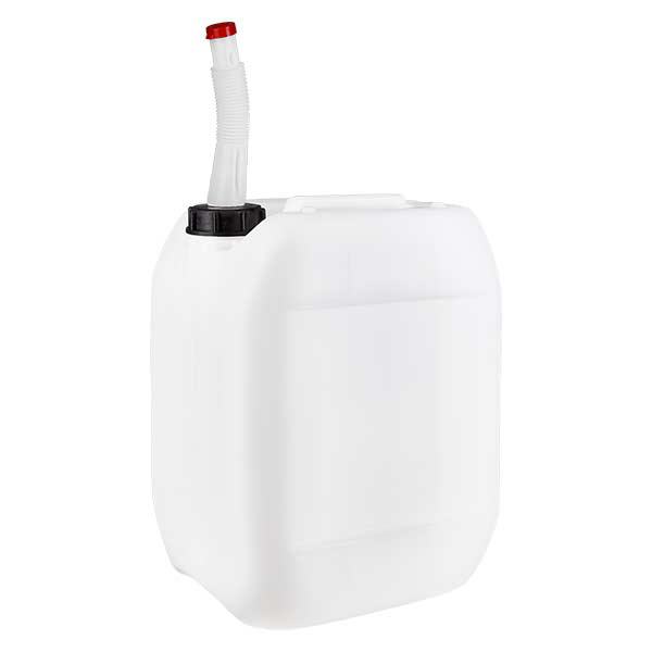 Bidon 10 litres avec tuyau d'écoulement Flex Bidon 10 litres avec tuyau d'écoulement Flex