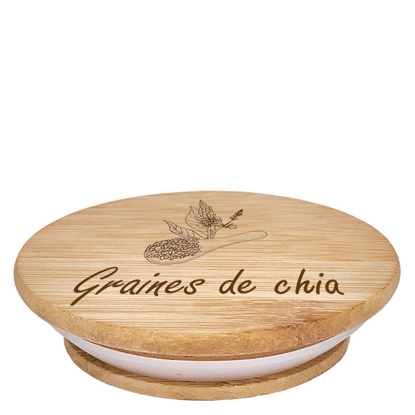 Paire en bois « Graines de chia » pour WECK RR100 Paire en bois « Graines de chia » pour WECK RR100