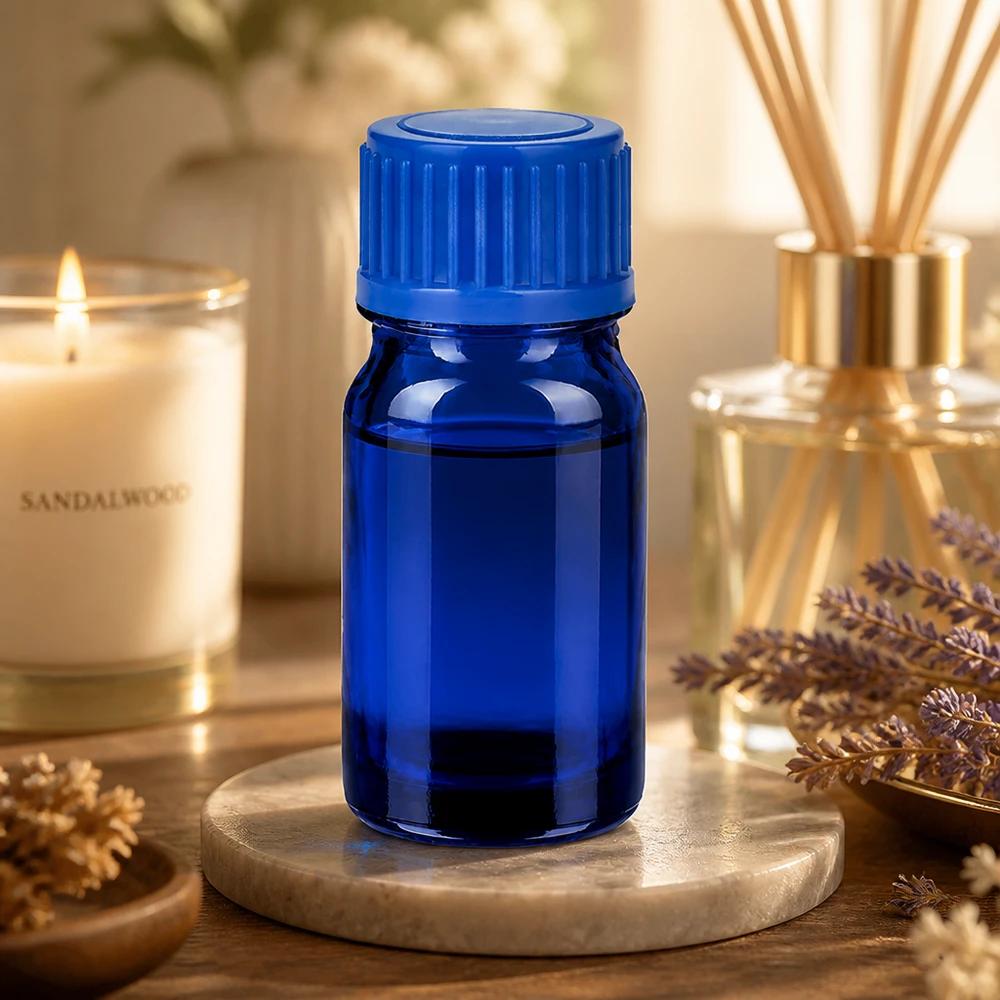 Flacon de 5ml 11mm SV bleu STD BlueLine UT18/5 Bouteille en verre bleue élégante de 5ml idéale pour les cosmétiques DIY et les produits de soins naturels