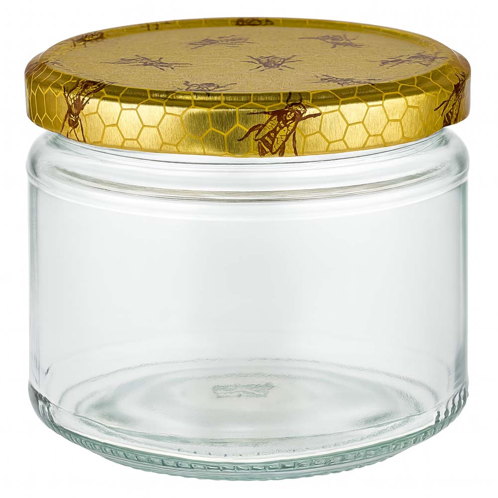 330ml Verre rond avec couvercle BasicSeal nid d'abeilles UNiTWIST