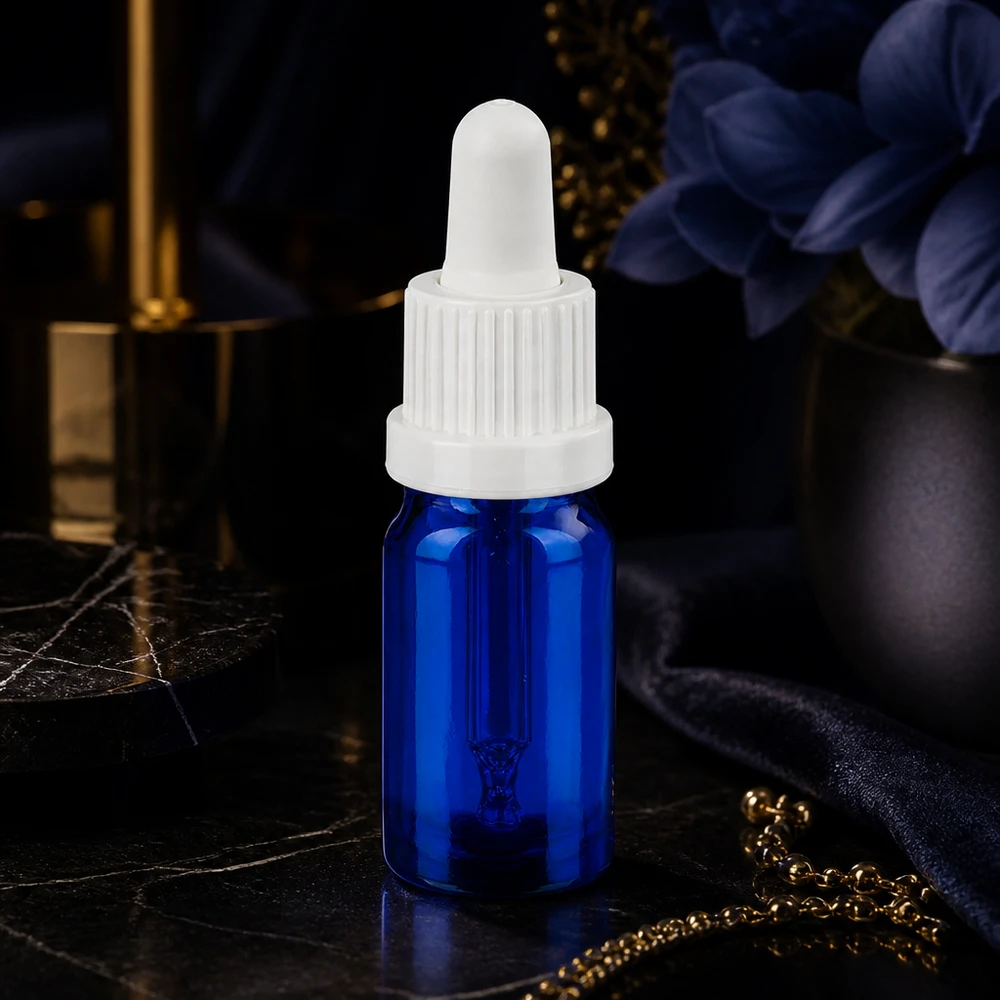 Flacon à pipette 5ml blanc OV BlueLine UT18/5 Flacon doseur professionnel 5ml avec bouchon pipette blanc pour le laboratoire et la pharmacie