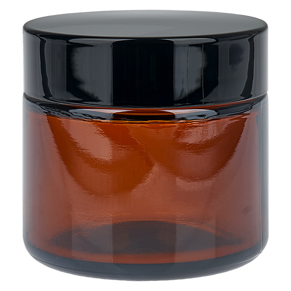 Pot en verre 60ml brun avec couvercle à insérer UNiTWIST