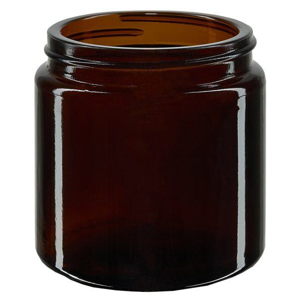 Pot en VERRE AMBRÉ 120 ml, filetage 58 mm / R3 Pot en VERRE AMBRÉ 120 ml, filetage 58 mm / R3