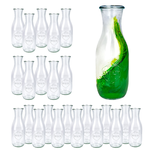 Lot de 24 pots Weck 1062ml bouteille de jus de fruits Lot de 24 pots Weck 1062ml bouteille de jus de fruits