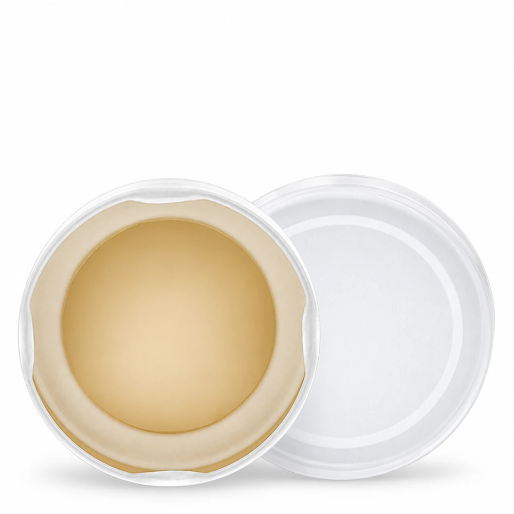 Couvercle BasicSeal 66 mm blanc TO66deep, bord ondulé UNiTWIST, vue latérale transparente