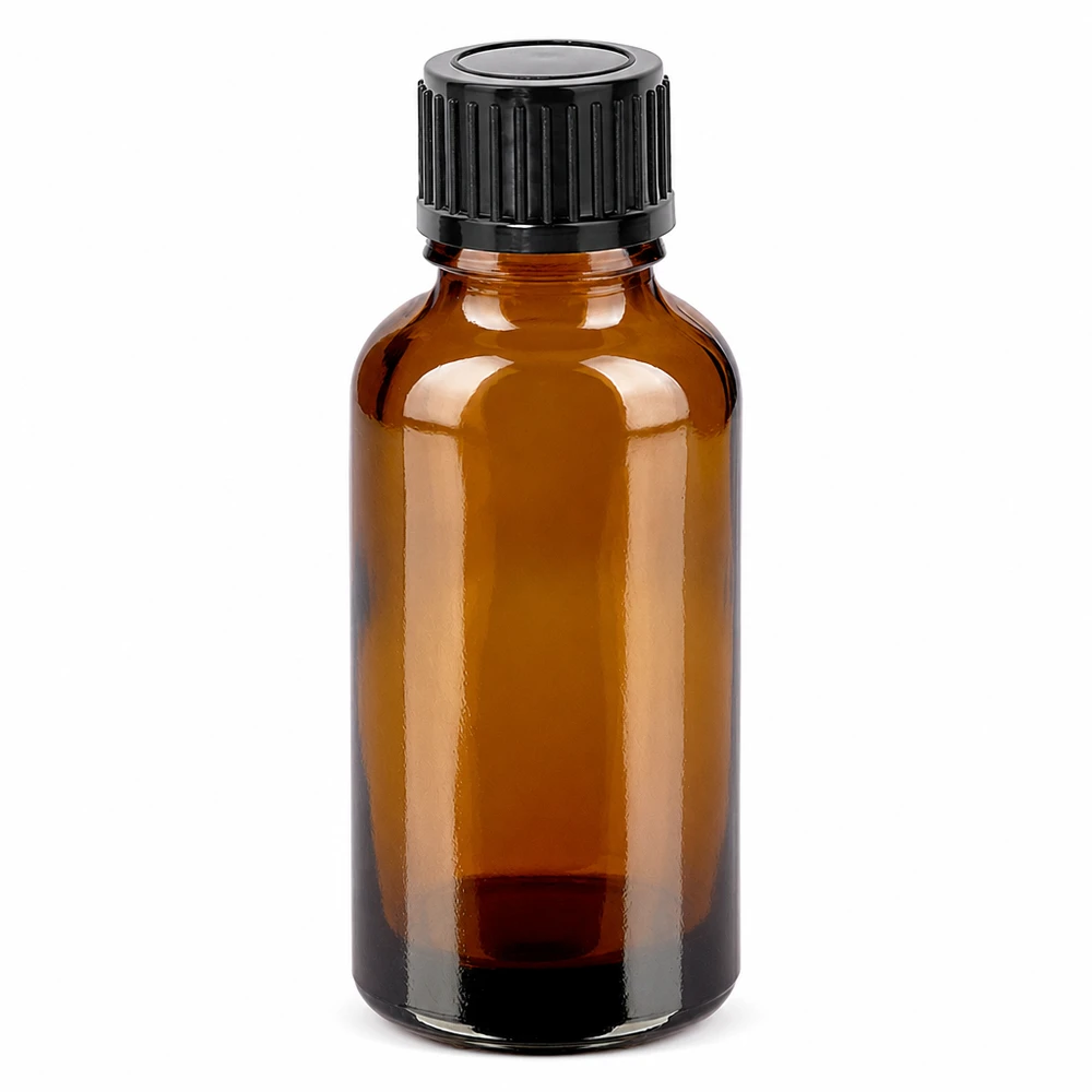Flacon 30ml 11mm SV noir STD BrownLine UT18/30 Bouteille en verre de haute qualité de 30 ml pour les huiles d'aromathérapie avec un design qui protège de la lumière