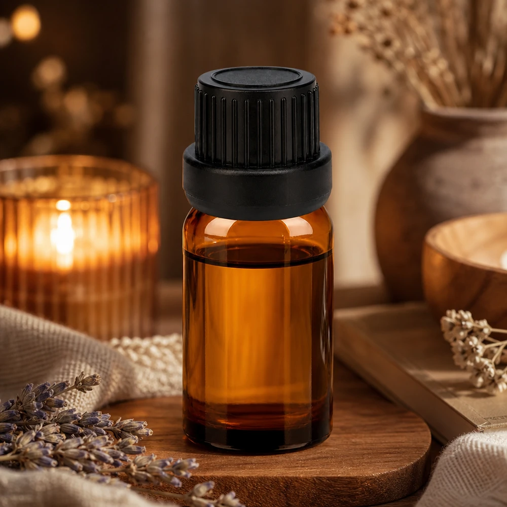 Flacon 5ml 11mm SV noir OV BrownLine UT18/5 Bouteille de verre compacte de 5ml en brun avec une ouverture de 11mm pour un dosage précis des essences
