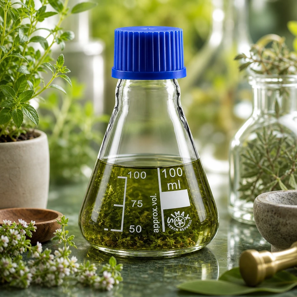 Erlenmeyer 100 ml col étroit, verre borosilicate avec filetage et bouchon Erlenmeyer scientifique 100ml avec bouchon anti-fuite pour expériences mobiles
