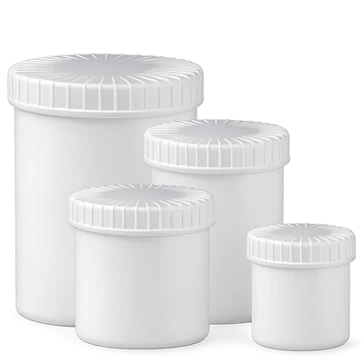 Boîtes à vis blanches avec couvercle rainuré