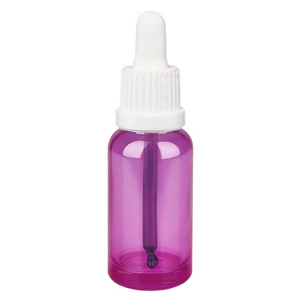 Flacon pipette 20ml blanc originalité bouchon à vis PurpleLine UT18/20