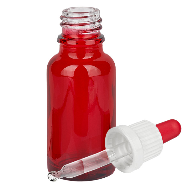 Flacon à pipette 20ml blanc/rouge OV RedLine UT18/20 Flacon à pipette 20ml blanc/rouge OV RedLine UT18/20