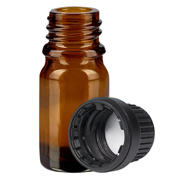 Flacon 5ml 11mm SV noir OV BrownLine UT18/5
