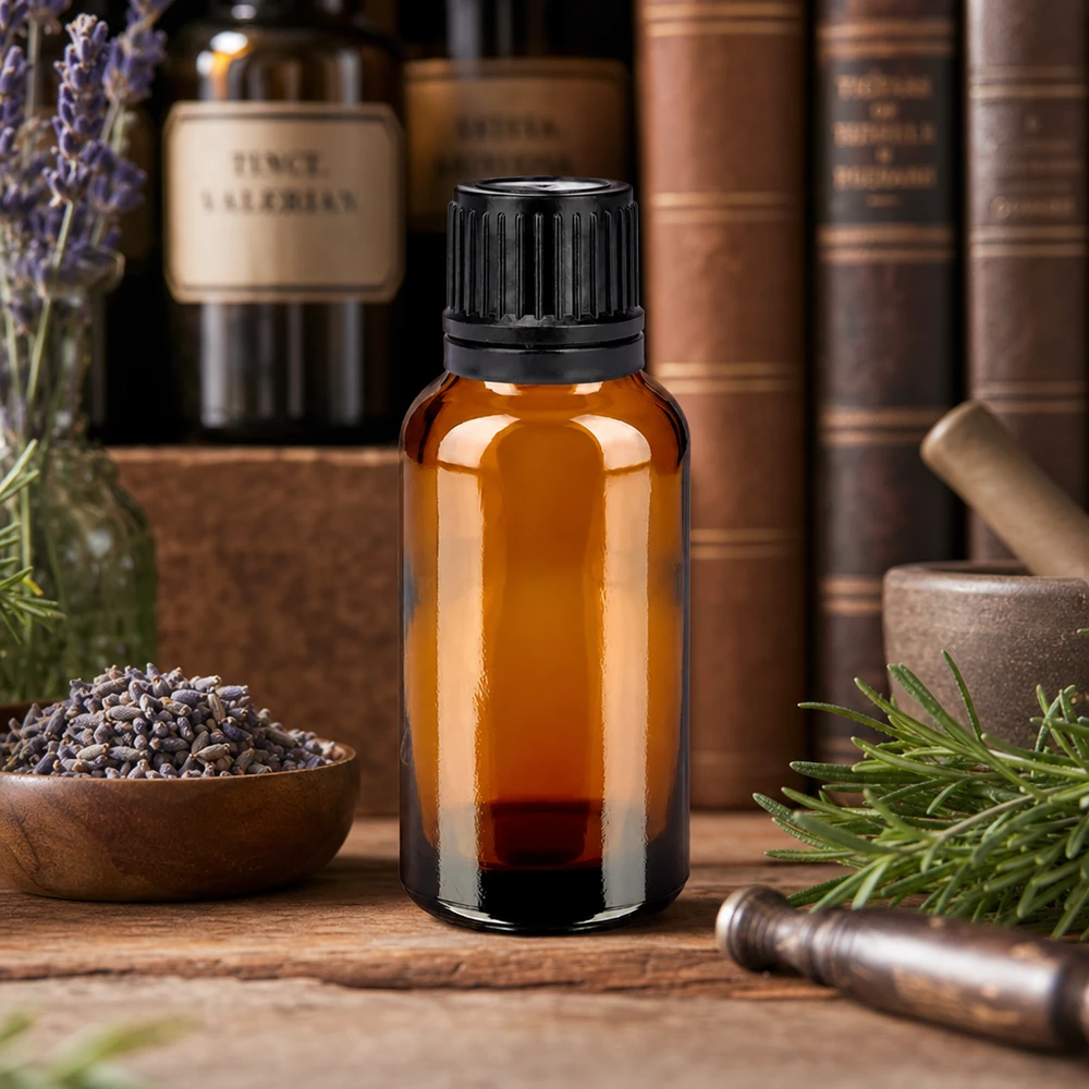 Flacon 30ml 11mm SV noir OV BrownLine UT18/30 Bouteille en verre brune de 30 ml avec bouchon SV pour produits naturels de qualité supérieure