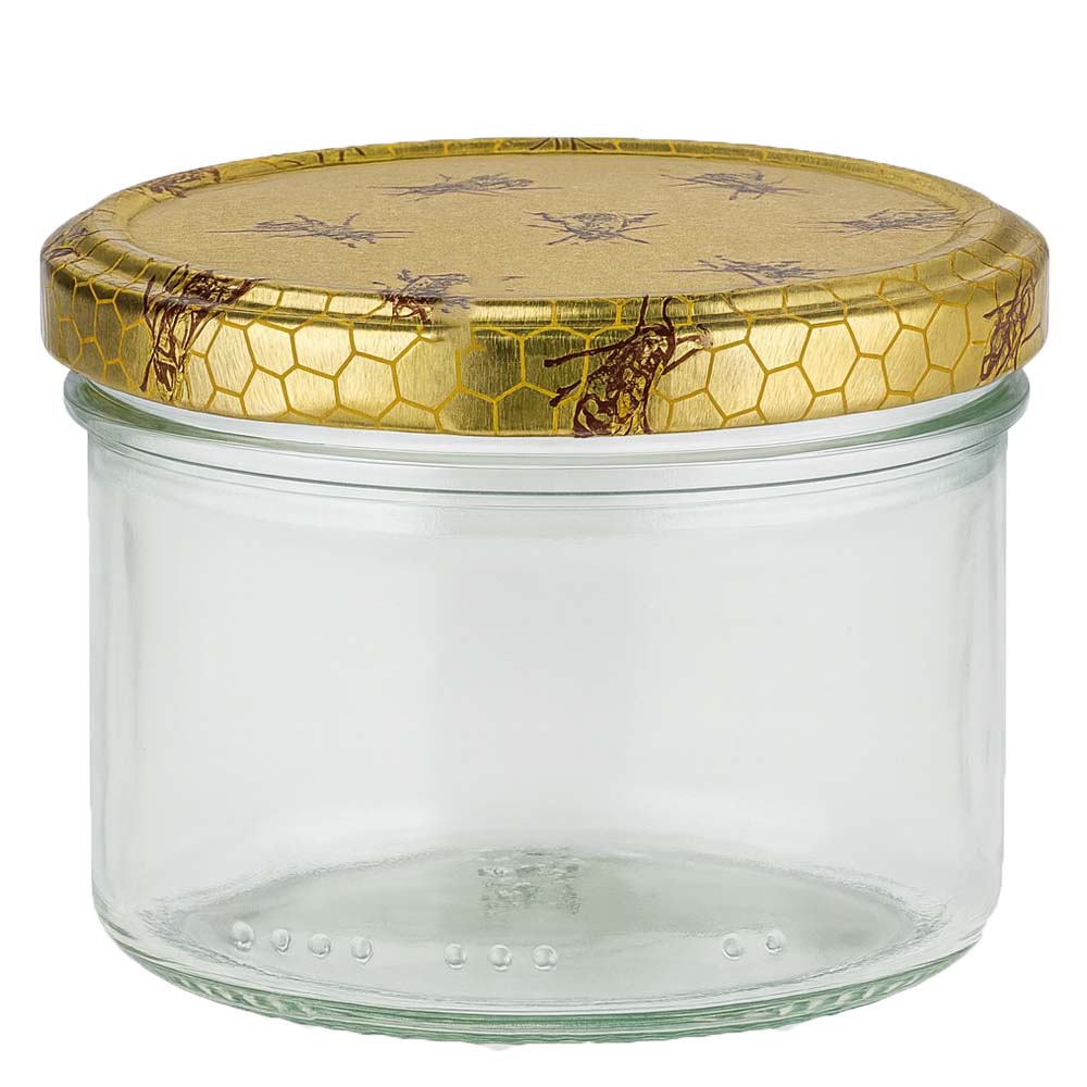 Pot à miel 300 g avec couvercle motif rayon de miel BasicSeal UNiTWIST