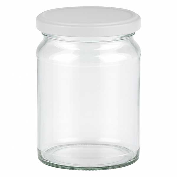 205ml Verre rond avec couvercle BasicSeal blanc UNiTWIST