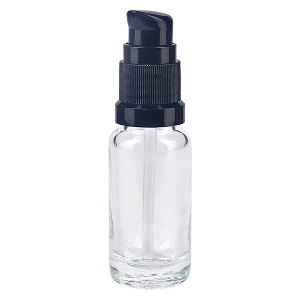 Flacon de pharmacie transparent 10ml bouchon pompe std Flacon de pharmacie transparent 10ml bouchon pompe std
