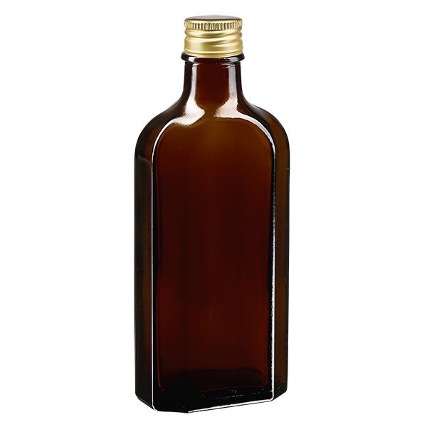150 ml Meplat marron avec bouchon alu or PP22