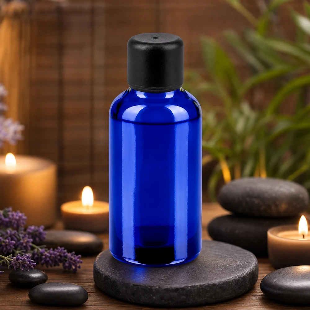 Flacon de 30ml 6mm SV noir STD BlueLine UT18/30 Bouteille médicale de 30 ml en verre au cobalt robuste avec bouchon anti-fuite pour le laboratoire