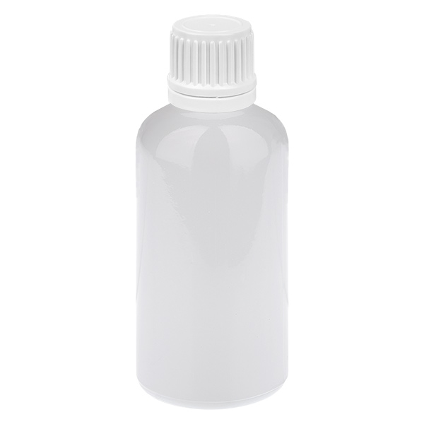 Flacon 50 ml Bouchon à vis 11 mm blanc Bouchon inviolable WhiteLine UT18/50 Flacon 50 ml Bouchon à vis 11 mm blanc Bouchon inviolable WhiteLine UT18/50
