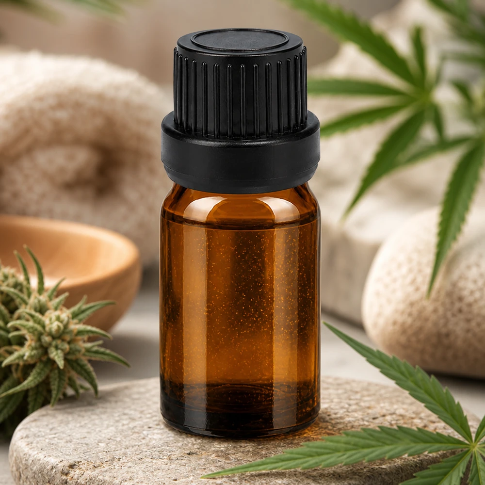 Flacon compte-goutte 5ml 2mm noir OV BrownLine UT18/5 Flacon en verre de haute qualité de 5ml avec bouchon compte-gouttes pour l'aromathérapie et la cosmétique professionnelles