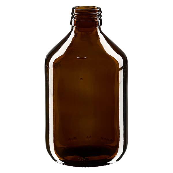 Flacon médical 300 ml couleur ambrée, PP 28 Flacon médical 300 ml couleur ambrée, PP 28