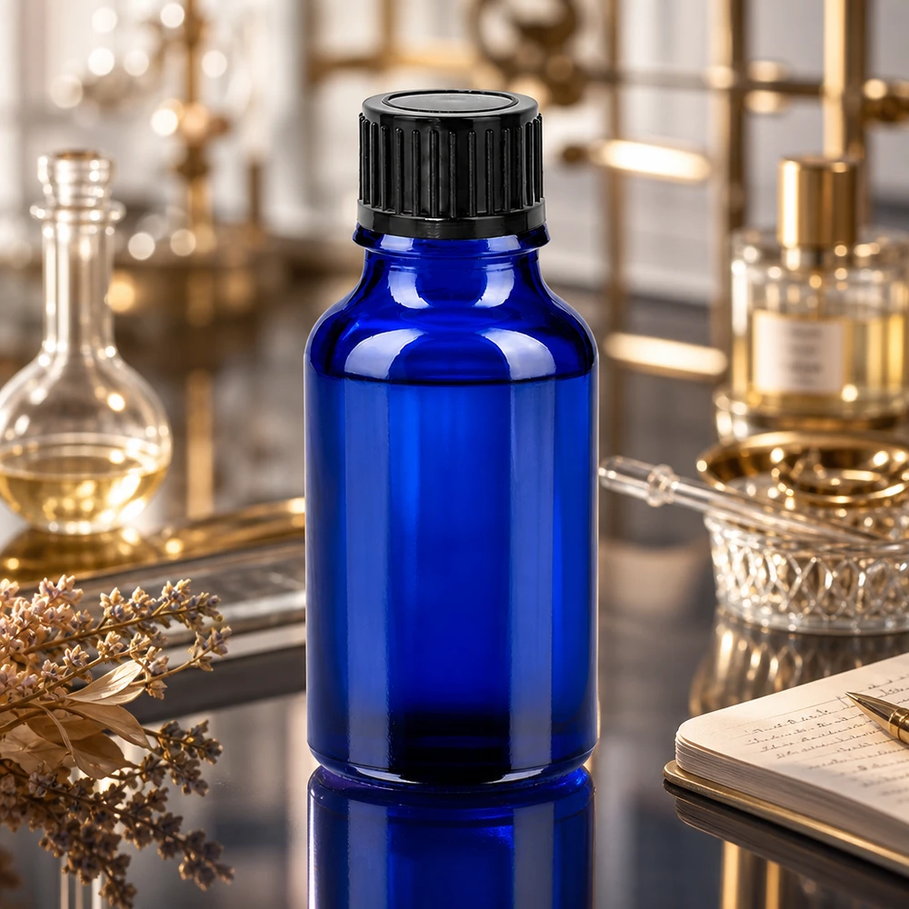Flacon 20ml 11mm SV noir STD BlueLine UT18/20 Bouteille en verre de 20 ml de qualité laboratoire STD BlueLine avec un filetage précis de 11 mm pour des applications exactes