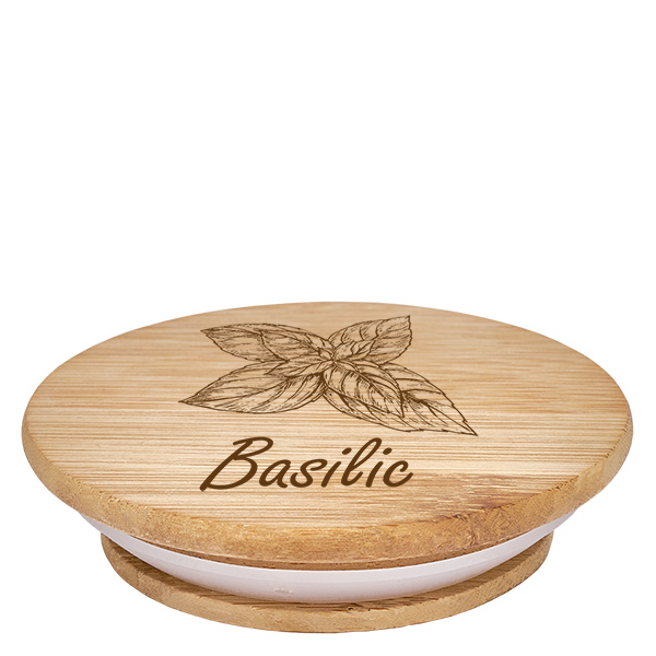 Couvercle en bois « Basilic » pour WECK RR60
