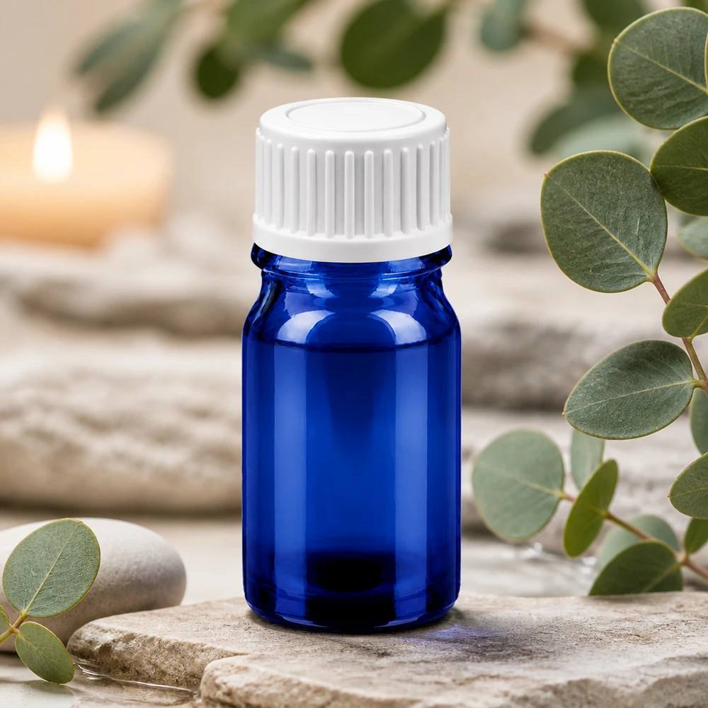Flacon compte-goutte 5ml 0.9mm blanc STD BlueLine UT18/5 Flacon pratique de 5 ml idéal pour les voyages et l'utilisation mobile d'huiles et d'extraits