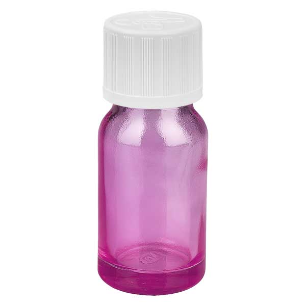 Flacon compte-gouttes 10ml 1.2mm blanc standard sécurité enfant PurpleLine.UT18/10
