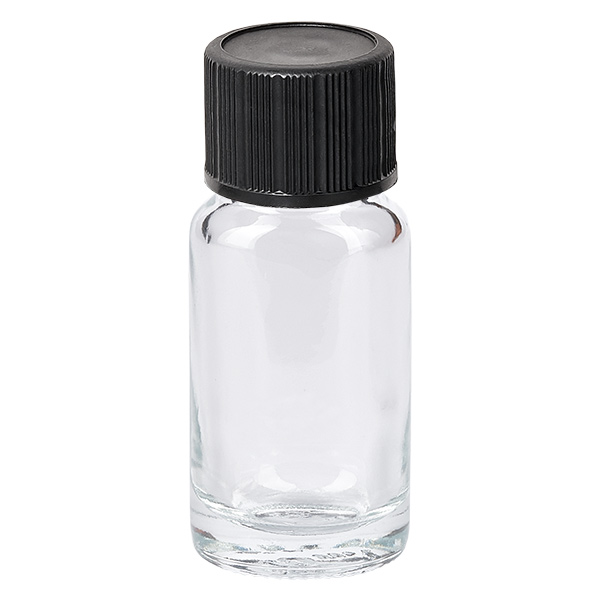 Flacon compte-gouttes 10ml 1mm noir STD ClearL. UT18/10